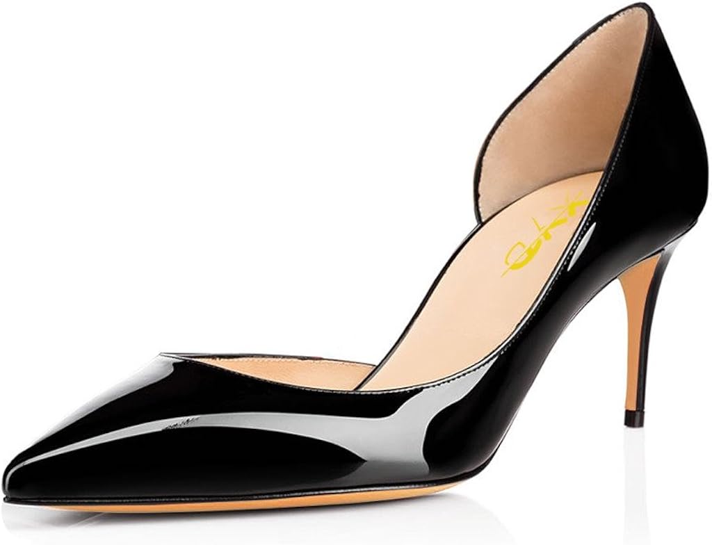 mid heel court shoes