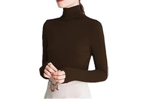 SUNFAYNIS Womens Soft Cotton Long Sleeve Mock Turtleneck Shirts Tops Stretch Underscrubs Layer Tee Tops