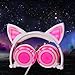 Cat Ear Headphones Glowing Light with USB Charging for Phone, Computer, Tablet