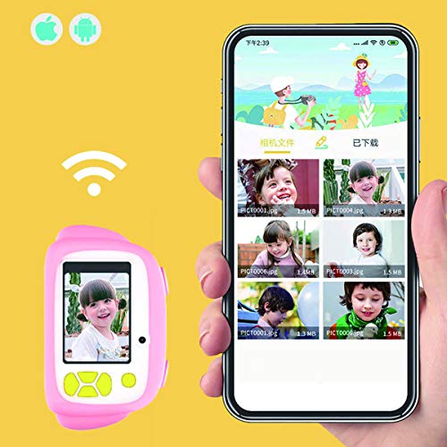 Kids Camera PANNOVO WiFi Digital Cam for Girls Rechargeable Video Recorder Cartoon Shockproof Silicone Case with 16GB SD Card 24MP HD 720P 2 Inch Screen for 3-12 Year Old Boys Toddler - Pink - Thumbnail 5