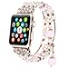 TOMAZON Bracelet Bands Compatible for Apple Watch 42mm 44mm 45mm iWatch Series SE 7 6 5 4 3 2 1, Fashion Handmade Elastic Dressy Crystal Pearl Wristbands for Women, Pink
