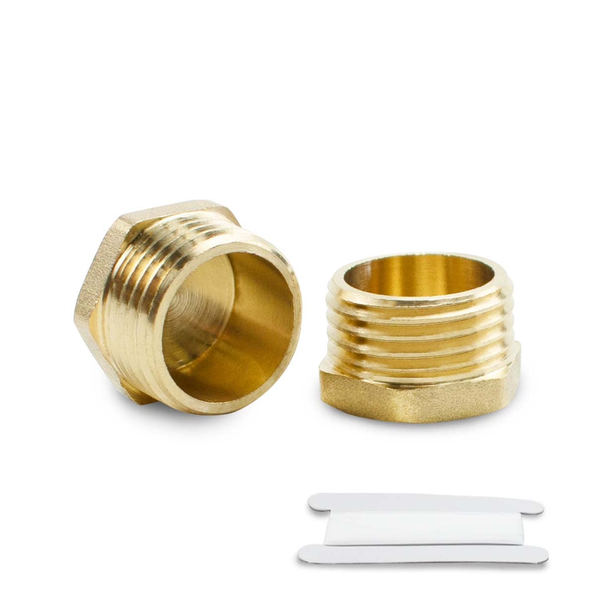 Bwintech 2 Pcs 1/8" Male BSP Thread Brass Male Cap Hex Socket Pipe Plug Fittings Connector for Pipe Connecting Conversion