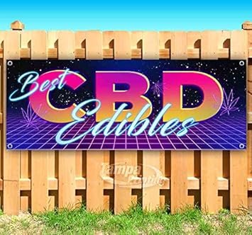 Amazon Com Best Cbd Edibles 13 Oz Heavy Duty Vinyl Banner Sign