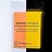 Orange to Gold Glow in the Dark & UV Reactive Pigment Powder - 10 Grams
