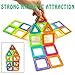 4D Magnetic Blocks , IMOO 55 Pcs Magnetic Building Blocks, Educational Construction Magnetic for Kids, Varied Shapes in Rainbow Colors, Strong Metallic Rivets, Wheels & Storage Box