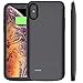 Vproof iPhone Xs Max Battery Case, 6000mAh Rechargeable Charger Case External Protective Charging Case Slim Battery Pack Portable Power Bank Cover for Apple iPhone Xs Max 6.5 Inch 2018(Black)