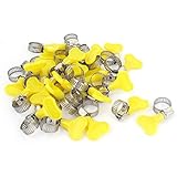 9mm-16mm Range Plastic Key Grip Worm Drive Hose Clip Tube Clamp 30pcs