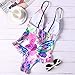 Leadmall Women Sexy Monokini Bikini – Ladies Colorful Floral Print One Piece Swimsuit – Deep V Neck Bathing Suitthumb 3