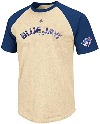 Majestic Athletic Toronto Blue Jays Cooperstown All Star Raglan Mens T Shirt Big & Tall Sizes (6XL)