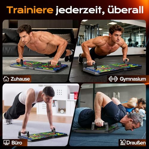 Liegestützgriffe Fitnessgeräte für zuhause Tragbares Multi-in-One Push-up-Board-Set Effizientes Muskeltraining für Männer und Frauen