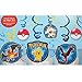 Amscan 12 Count Pokemon Foil Swirl Decorations, Multicolor