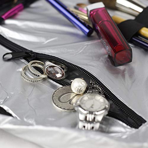 Lay-n-Go Drawstring Makeup Bag – Silver, 20 inch - Travel Cosmetic Bag and Jewelry, Electronics, Toiletry Bag – Perfect Holiday Gift 2 Lay-n-Go Drawstring Makeup Bag – Silver, 20 inch - Travel Cosmetic Bag and Jewelry, Electronics, Toiletry Bag – Perfect Holiday Gift