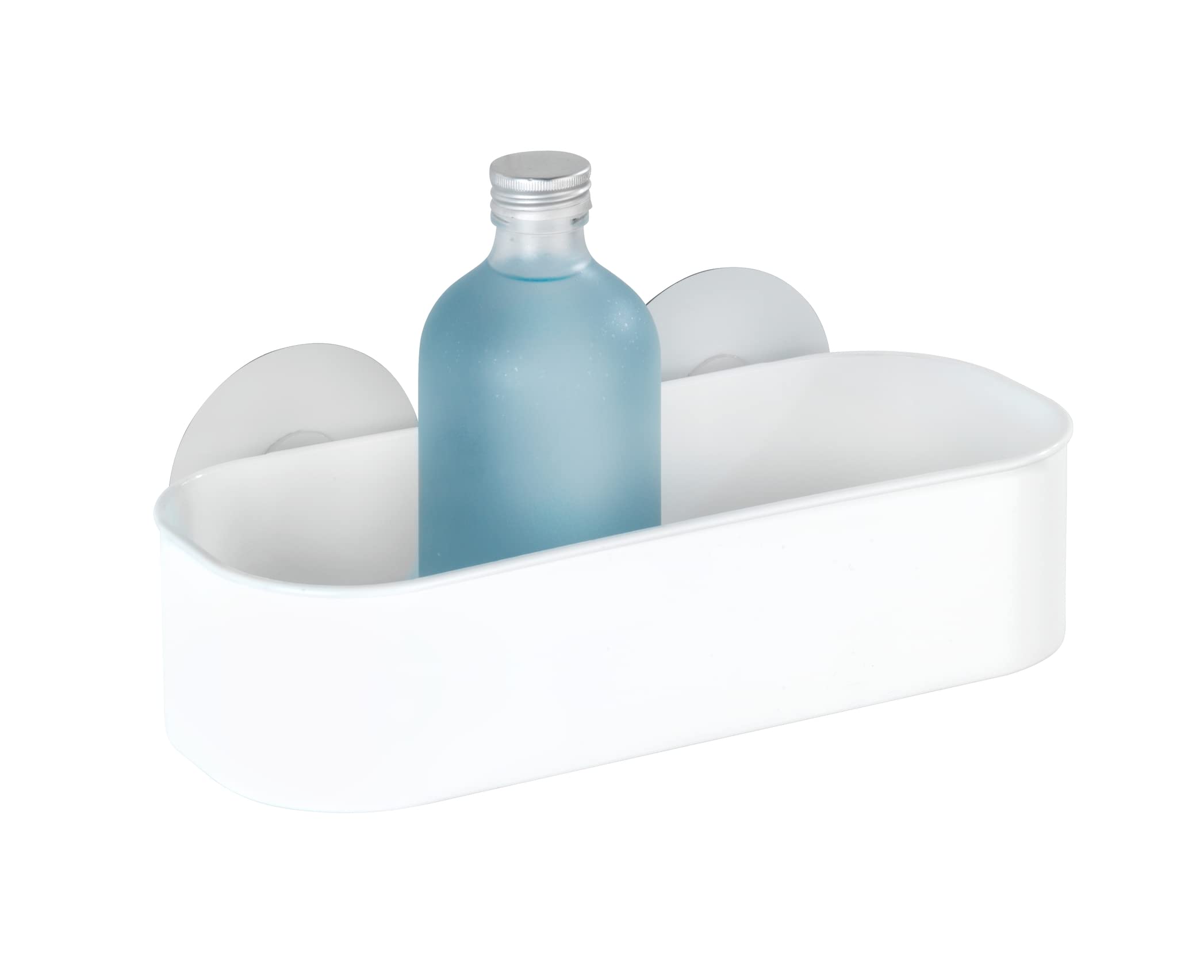 WENKO 21824100 Static-Loc® wall shelf Osimo White - fixing without drilling, Polypropylene, 27 x 9.5 x 12 cm, White