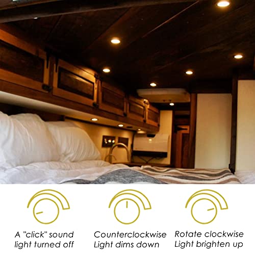 Obeaming 12V Light Dimmer, RV Boat Dimmer Switch High Side PWM Rotary