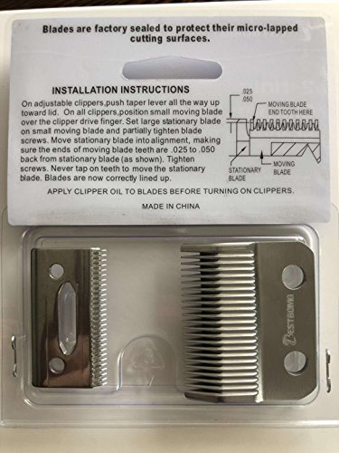 Professional Animal Standard Adjustable Replacement Trimmer Clipper Blades for Wahl 1006 substitute- Wahl #30-15-10 Blade Set substitute #1037-400 by BESTBOMG