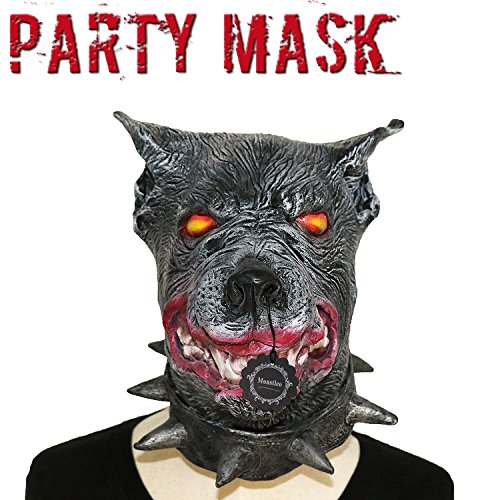 Monstleo Latex Rubber Halloween Party Costume Decorations Creepy Animal Head Mask Wolf