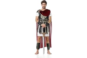 TOONRAIN Men Roman Costume Gladiator Suit Soldier Warrior Armor Adult Knight Halloween Costumes for Men