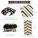 30th Birthday Plates, Napkins, Cups, Tablecloth, Banner, Party Hats - Huge Birthday Pack for 16 Person - Gold and Black 30th Birthday Table Decorations for Men and Women