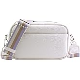 Bausweety Crossbody Bag for Women Wide Strap Shoulder Bag Camera Crossbody Purse with Zipper
