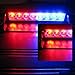 ZHOL 8 LED Visor Dashboard Emergency Strobe Lights Blue/Red