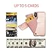 ZVEdeng iPhone X Wallet Case with Card Holder, iPhone X Rotational Case Leather Wallet Phone Case Slim Magnetic Flip Case Protective Cover for Apple iPhone X/XS (5.8inch)-Rose Gold