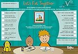 Children's Placemat - 'Let's Eat Together' Mealtime Activity Placemat - children learn table manners and fun play at the table games (3yrs+)