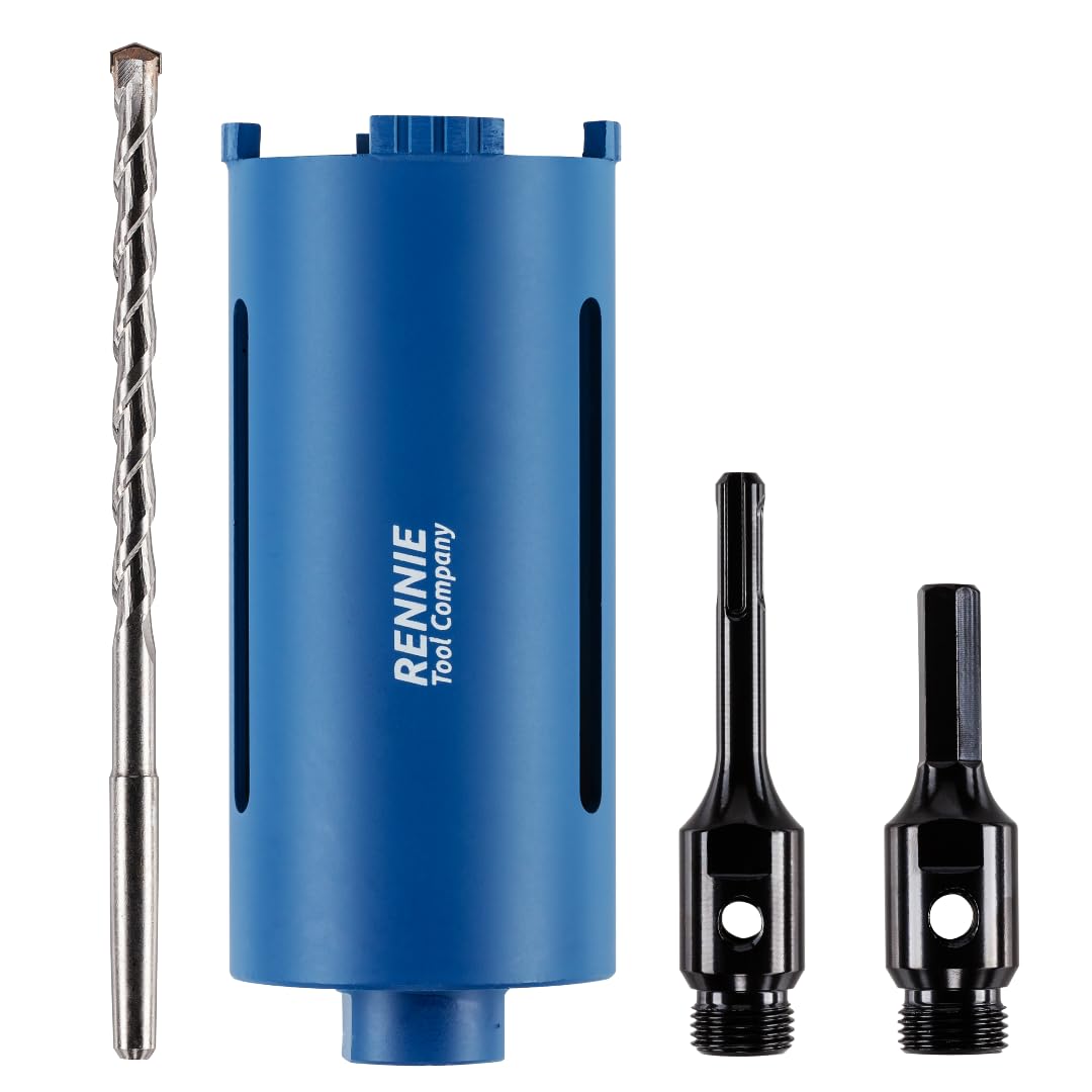 72mm x 150mm Long Diamond Core Drill Bit Set Includes SDS Adapter, Hex Shank Adapter & Centre Drill Bit. To Be Used In Concrete Masonry Brick Block Stone Granite Diamond Drill Bit Core Accessories — image 1