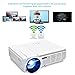 Wifi Projector,ELEGIANT 3000 Lumens Long life LED Full HD LED Home Cinema TV Projector Lcd Multimedia Video Game Projectors Support 1080P USB VGA AV TV Interface