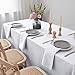 VEEYOO Cloth Napkins - Set of 12 Pieces 17 x 17 Inch Solid Polyester Table Napkins - Soft Washable and Reusable Dinner Napkin for Weddings, Parties, Restaurant (White Napkins Cloth)