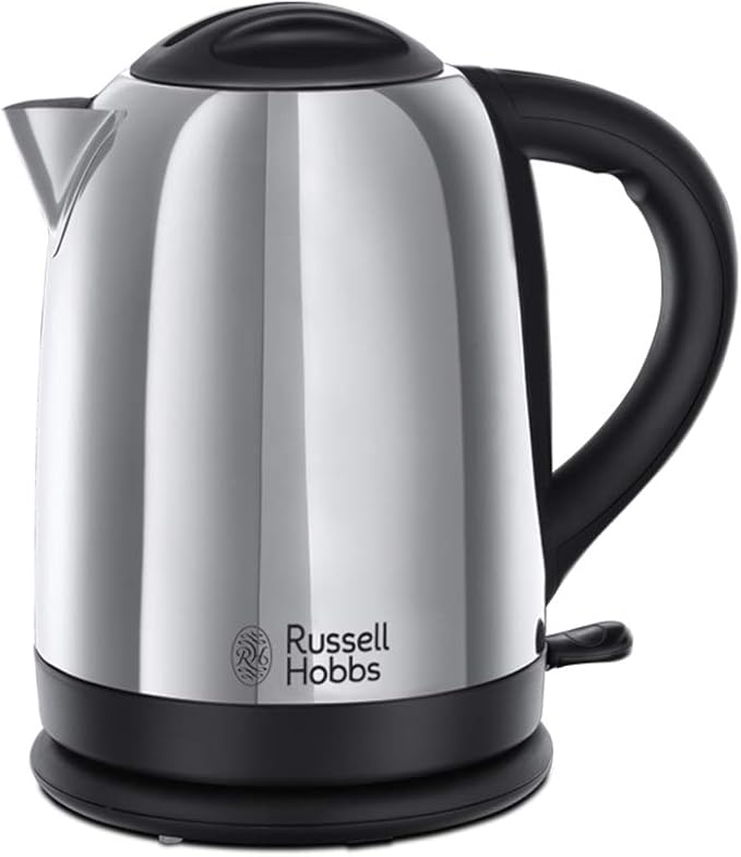 Russell Hobbs Dorchester Kettle, Polished Stainless Steel, 3000 W, 1.7