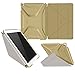 iPad Air 2 Case, Apple iPad Air 2 Case, rooCASE Origami Ultra Slim Fit Thin Lightweight Shell PU Leather Folio Case with Auto Sleep Wake Smart Cover, Gold / Gray (will NOT fit New iPad 2017)