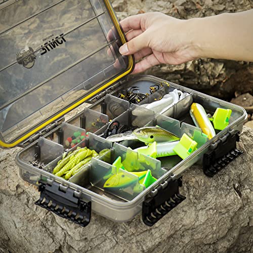 RUNCL Fishing Tackle Box, Waterproof Floating Airtight Stowaway, 3600/