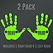 DD902LG 2-Pack Jeep Wave (1 Right, 1 Left Handed) Decal Sticker | 5.5-Inches Wide | Premium Quality Lime Green Vinyl Decal