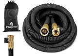 GrowGreen 2018 Heavy Duty 100' Feet 2018 Expandable Hose Set, Strongest Garden Hose On Earth. with All Solid Brass Connector + Storage Sack