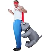 Riidmaax Inflatable Costume Adult Dog Bitting Butt, Funny Halloween Blow Up Costume for Women Men