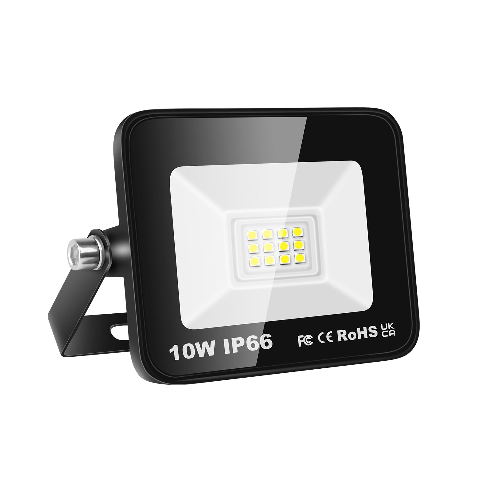 Willpower LED Security Lights Outdoor 10W 1000LM LED Floodlights IP66 Waterproof Daylight White 6500K 80V-260V Wall Light for Garden Backyard Garage Back Door Yard Lawn Court Patio