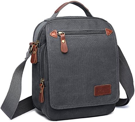 Inmount Messenger bag Canvas Shoulder bag Wear-resistant Satchel Man Crossbody bag For Men(Grey)