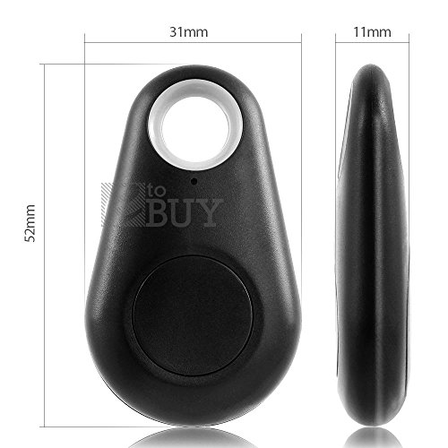 Smart Finder GPS Locator Pet Tracker Alarm Wireless Bluetooth 4.0 Anti-Lost Sensor Remote Selfie Shutter Seeker for Kids Bag Wallet Keys Car Smartphone (Black) - Thumbnail 5