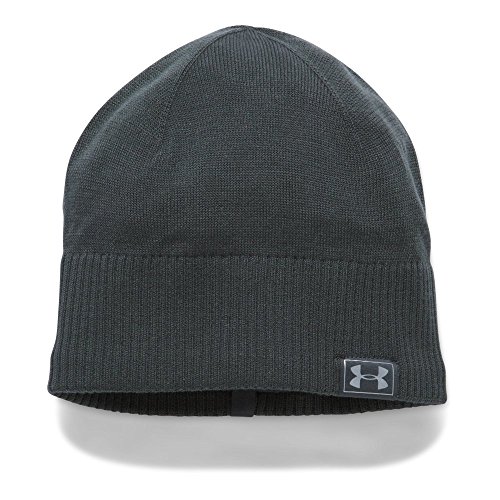 Under Armour Men s ColdGear Reactor Knit Beanie, Stealth Gray (008)/Silver, One Size