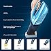 Reserwa Car Vacuum 12V 80W Wet Dry Car Vacuum Cleaner 2 in 1 Portable Car Vaccum Handheld Vacuum Car 14.7FT(4.5M) Power Cord with LED Light One Carry Bag and One Cleaning Brush (Blue)