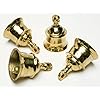 AzKrafts-Lot-4-Polished-Solid-Brass-Vintage-Style-Bells-22Ht-Decor-Decorative