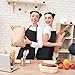 LOYHUANG Total 6PCS Black Apron for Wowen Adult Unisex with 2 Pockets-Chef Cooking Baking Kitchen Restaurant Crafting Painting Party Aprons