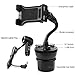 TNP Smartphone Car Mount Holder Charger Station - Universal Car Cup Holder Mount with 3 Sockets and 2 USB Charge Port 2.1A for iPhone 7, 7 Plus, 6, 6 Plus, Samsung Galaxy Android Smart Phone, Camera