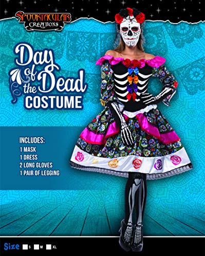 Spooktacular Creations Women's Day of The Dead Spanish Costume Set for Halloween Lady Dress Up Party - //coolthings.us
