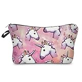 Hellathund Super Funny 3D Printing women cosmetic bag Multifuncition Pencil Holder (unicorns)