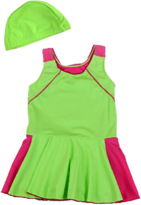 Amazon Teddy 子供 水着 女の子 ワンピース 水泳キャップ 2点セット キッズ 小学生用 スクール水着 Kids361 D 水着 通販