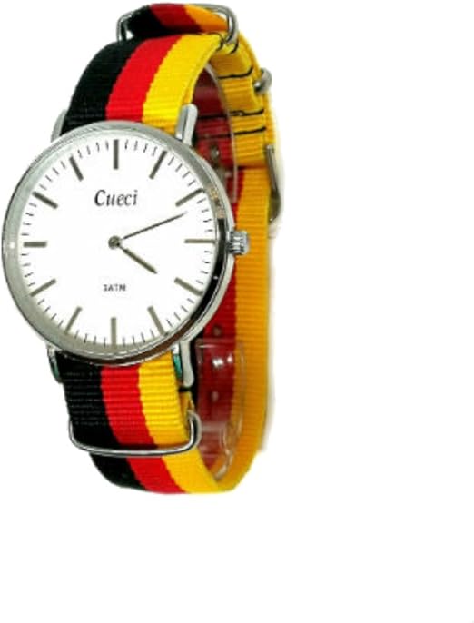 Reloj Cueci 16599 Correa rayas/Nato Negro, Rojo y Amarillo ...