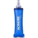TRIWONDER TPU Soft Folding Water Bottles BPA-Free Collapsible Flask for Hydration Pack - Ideal for Running Hiking Cycling Climbing (250ml/8.45oz)