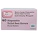 POTTY SHIELDS Disposable Toilet Seat Covers for Kids & Adults (20 Pack) Germ Protect from Public Toilets - Waterproof, Plastic Lined for No Soak Thru, XL to Cover the WHOLE Toilet -Pink/Floral