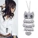 Ammazona Lady Women Vintage Silver Owl Pendant Necklace Best Gift For XMAS